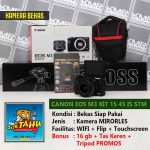 PROMO AWAL TAHUN – CANON EOS M3 KIT 15 45 – MIRRORLESS BEKAS SIAP PAKAI