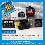 PROMO AWAL TAHUN – CANON 700D KIT 18 55 STM – KAMERA DSLR BEKAS SIAP PAKAI