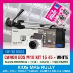 PROMO FEBRUARI – CANON M10 KIT 15 45 IS STM – MIRRORLESS BEKAS SIAP PAKAI