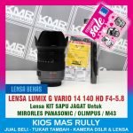 PROMO FEBRUARI – LENSA LUMIX G VARIO 14 140 HD – SAPU JAGAT – BEKAS SIAP PAKAI