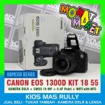 KAMERA DSLR BEKAS – CANON 1300D KIT 18 55 – PAKET PROMO MURAH SIAP PAKAI BERGARANSI