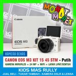 CANON M3 KIT 15 45 IS STM – KAMERA MIRRORLESS BEKAS SIAP PAKAI BERGARANSI