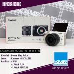 CANON M3 KIT 15 45 IS STM – PAKET MURAH – KAMERA MIRRORLESS BEKAS SIAP PAKAI BERGARANSI