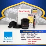 SAMYANG 8 mm F3.5 – PAKET HEMAT – LENSA FIX MANUAL KEREN – BEKAS SIAP PAKAI BERGARANSI