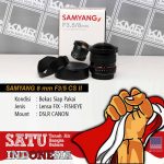 SAMYANG 8 F3.5 CS II – Lensa Fisheye for DSLR Canon – Bekas Siap Pakai Bergaransi