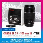Lensa TELE Canon EF 75 300 mm III – Bekas Siap Pakai Bergaransi